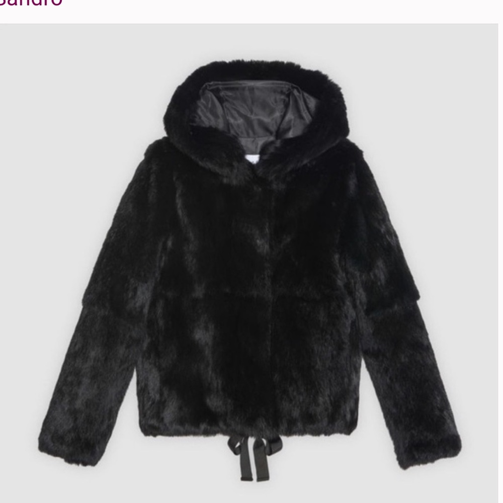 Sandro Black Teddy Jacket